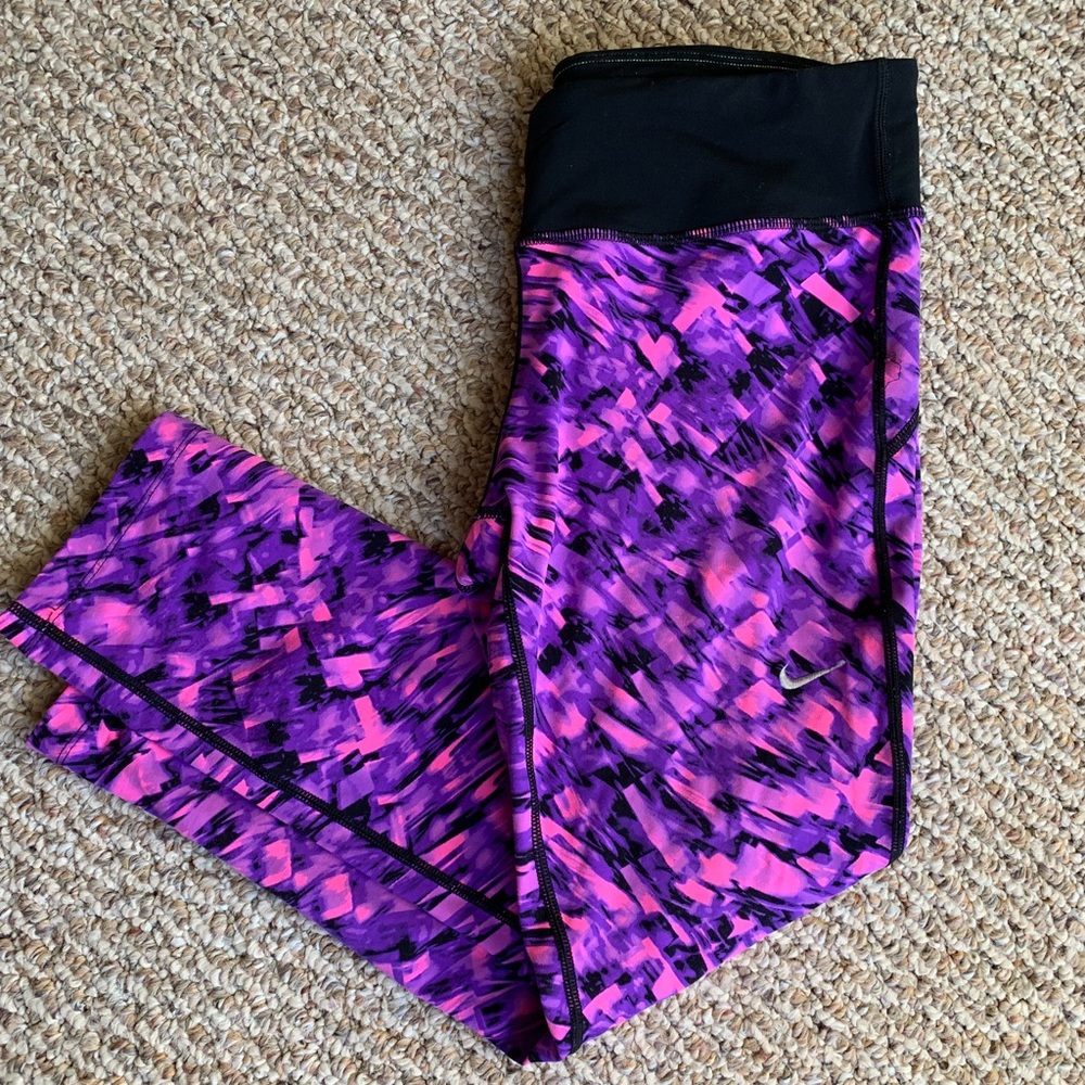 Neon Pink & Purple Nike Leggings